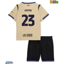 Barcelona Jules Kounde #23 Bortedraktsett Barn 2025-26 Kortermet (+ Korte bukser)